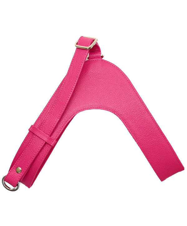 Pink Astral leather dog harness
